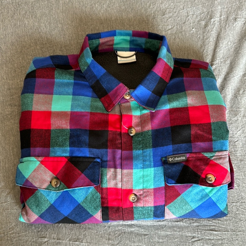 Fleece-lined Columbia Sportswear Company jacket shirt NWT